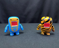 Domo NHK TVC 2011 2 Figure Set Blue Skeleton & Tiger Stripe Domo