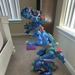 Fisher-Price 30″ Imaginext Ultra T-Rex Blue Ice Dino 2015 Mattel Light/Sound