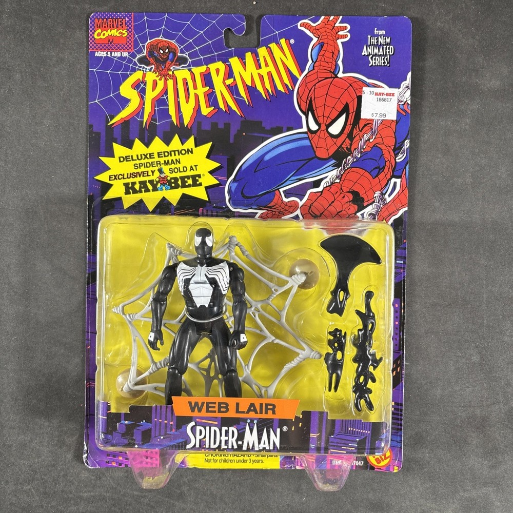 BLACK SUIT WEB LAIR SPIDER-MAN ACTION FIGURE NEW TOYBIZ KAY BEE EXCLUSIVE MARVEL