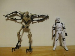 Star Wars 2008 Clone Wars: General Grievous and Clone Trooper Action Figures