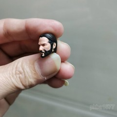 Painted 1/18 Killer God Keanu Male Man w beard Head Sculpt For 3.75″ Figure