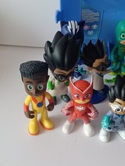 PJ Mask 21 Action Figure Lot & 2 in 1 Headquarters and rocket Ship