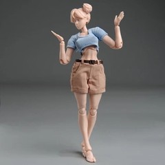 US Romankey X COWL 1/12 Flexible Action Figure 6″ Female Doll Joint Body &Head