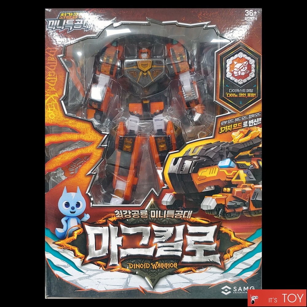 Miniforce Dinoid Warrior MAGMA KYLO Red Fire Dino Head Transforming Robot 2025