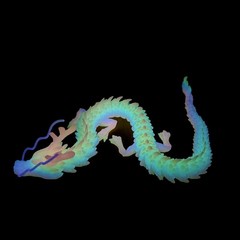 17.72inch 3D Printed Dragon Model,Articulated Animals figure,Toys Home Decor