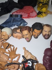 WWE AEW Wrestling Figure Parts And Accessories Fodder Lot For Customs