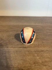 Original Vintage 1970’s Blue Stripe Star Evel Knievel Figure Helmet (1 Owner)