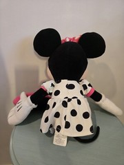 Disney Minnie Mouse 20″ Pink And White Polkadot Dress Bow Soft Stuffed Plush