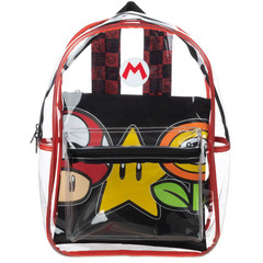 Super Mario Transparent Backpack Clear 16″ School Bag