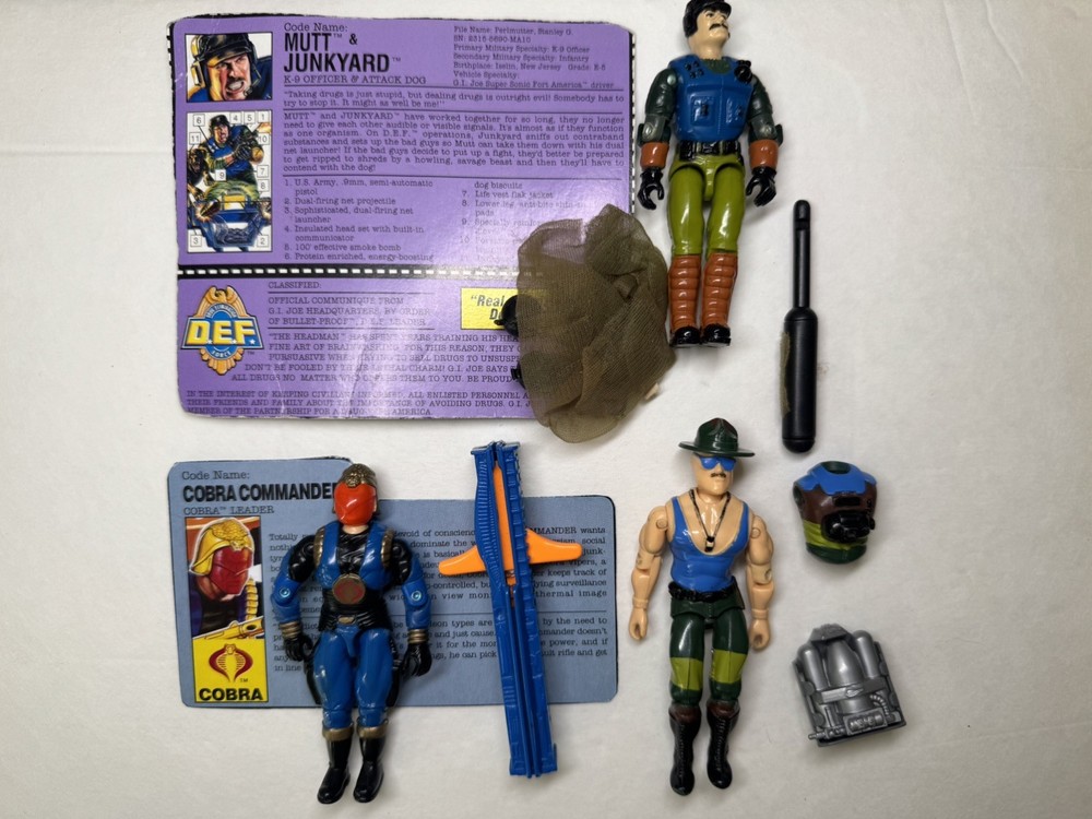 GI JOE cobra lot cobra commander slaughter and Mutt 1990