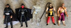 Vintage Batman Superman Joker XMen wolverine +The Shadow figures
