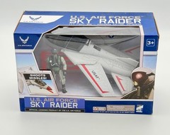 U.S. Air Force Sky Raider Jet Toy w Pilot Figure Missiles Brooklyn Lollipops