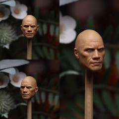 11-BKAD-UV: Dwayne Johnson Rock head for McFarlane Black Adam Figure – UV Ver.