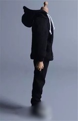 USA 1/12 Black Hoodie Pants Trousers Clothes For 6″ Male TBL Action Figure Body