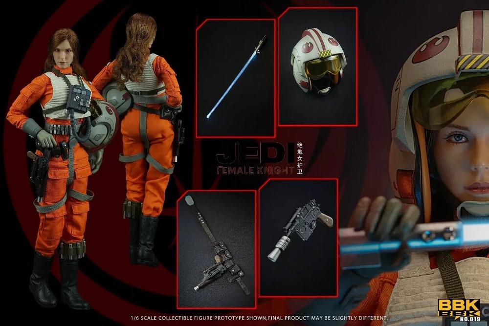 New BBK BBK019 1/6 Jedi Female Knight 12″ Action Figure in stock