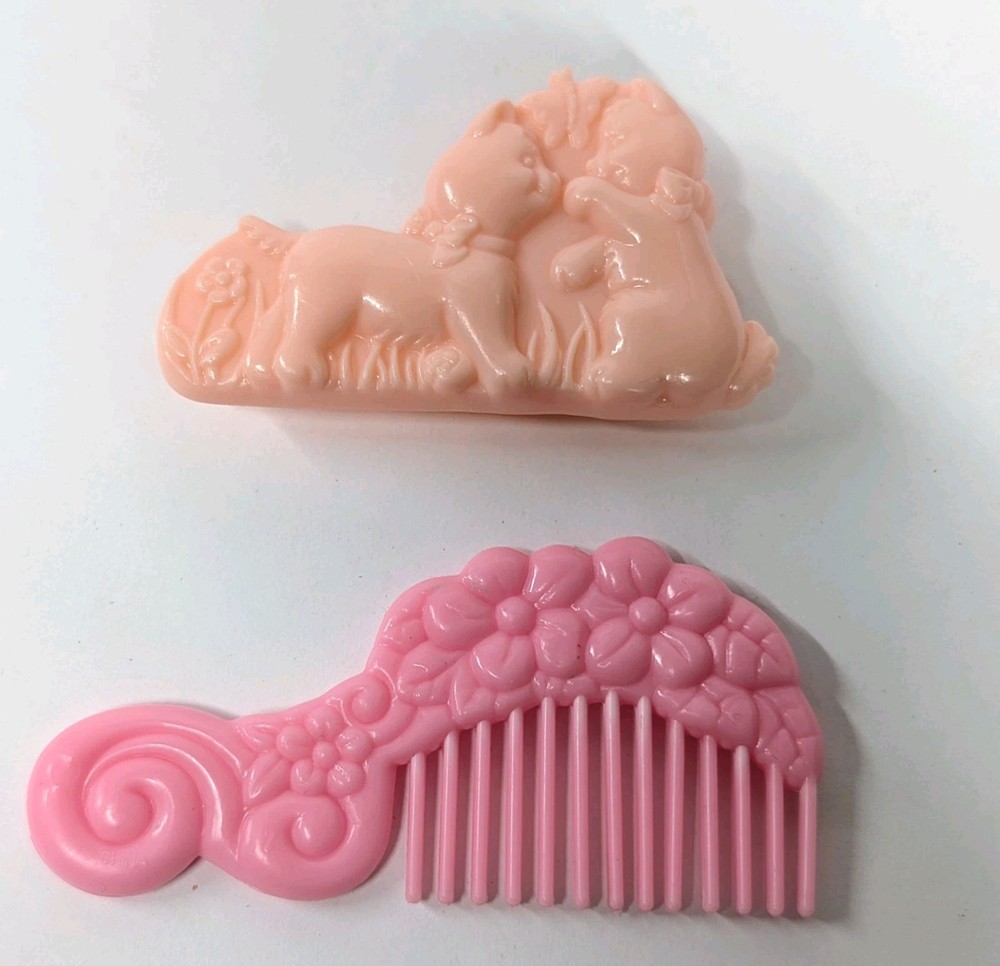 Vintage My Little Kitty L’il Litters Cutie Pretty Pink Brush Replacement Part 2