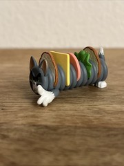 Tom The Cat In Sandwhich Tom & Jerry Tv Show 1”T -2” L Figure Solid PVC Rare Toy