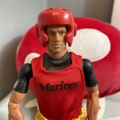 Vintage GI Joe Marine Corps Boxer, Hasbro 11-in Action Figure – INCOMPLETE