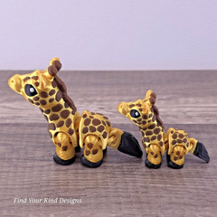 Mini Giraffe & Baby Flexi Fidget – 3D Printed Articulated Desk Pet Set