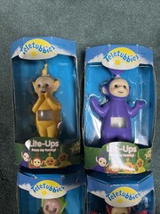 Vintage 1998 Teletubbies Lite-Ups Collectible Set Of 4 Yellow, Red Green,Purple