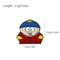 7Pcs/Set Cartoon TV Movie Cartman Figure Badges – Cute Lapel Pins for Backpacks