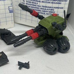 Lot of 2 Vintage 1983 GI Joe PAC RAT Machine Gun & Flame Thrower w/Blueprints