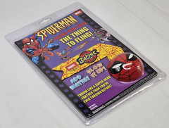 Vintage Spiderman Toy Web Shooter Water Ball 2001 Marvel Catpro Balzac NOS