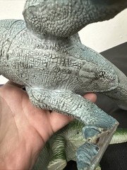 Lot (4) Vintage 80s & 90s Imperial Dinosaur Toy Vibrant Colors Apatosaurus