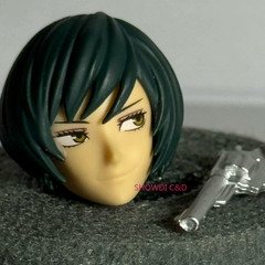 1/12 Jujutsu Kaisen Mai Zenin Custom Head Carving+ Weapon For 6″ SHF Figure Body