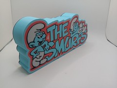 Retro Smurfs logo lightbox light box sign for vintage display