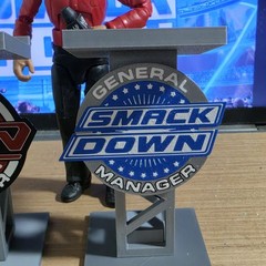 WWE Mattel Elite RAW/SMACKDOWN Anonymous General Manager Podium Accessory Bundle
