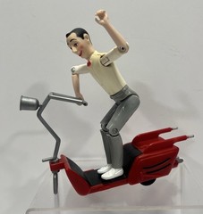 1988 Pee Wee Herman 6 Inch Action Figure With Red Scooter Matchbox Herman Toys