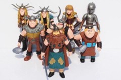 Set of 8 pcs How to Train Your Dragon: Hiccup Astrid Stoick Action Figures Toys