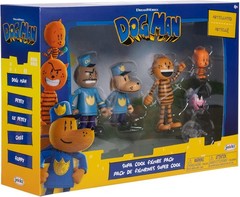 Dog Man Movie Action Figures Multipack Set by Jakks Pacific, Includes 6.3 cm Art