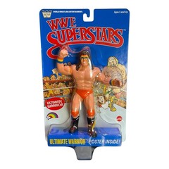WWE Superstars Ultimate Warrior Action Figure Mattel Retro Series Poster Blue