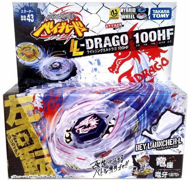 TAKARA TOMY Lightning L-Drago 100HF Metal Fusion Beyblade Starter Set
