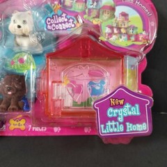 NEW Puppy In My Pocket 3 Dogs Crystal Little Home Fritz Boo Chow Petey Westie