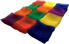 Dance Scarves Music Scarves for Children Movement and Juggling 12Pcs
