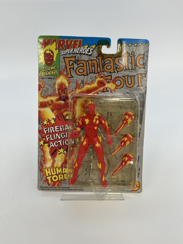 Marvel Comics Fantastic Four Human Torch (1992) Toy Biz Figure w/ Fireball Fling