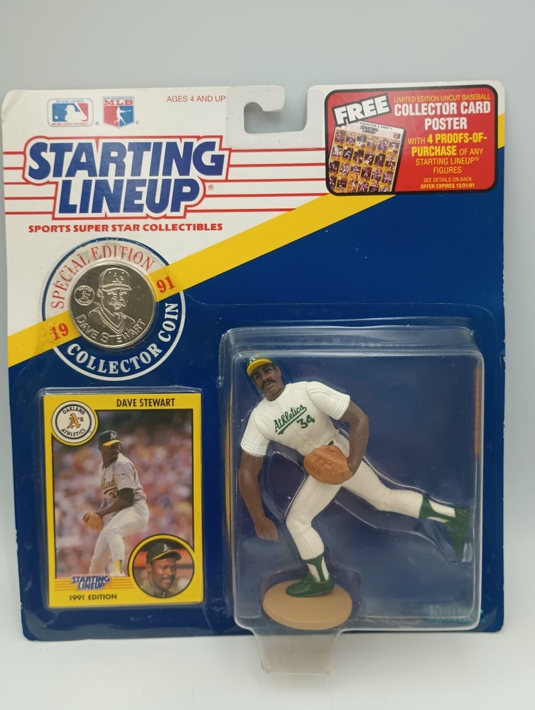 Kenner Dave Stewart Starting Lineup MLB 1991 Edition Oakland Athletics Figure