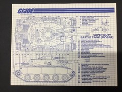 Vintage GI Joe Mobat Tank Vehicle 1982 Steeler Figure Complete w Manual, Card!