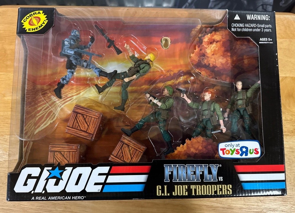 GI JOE TOYS R US EXCLUSIVE FIREFLY vs GI JOE TROOPERS Box Set NIB RARE!