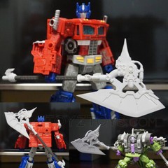 Orange translucent Axe for Siege / SS Series/ Voyager Deluxe TF OP Prime