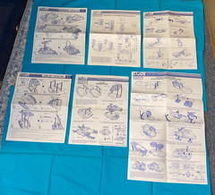 vintage G.I. GI JOE INSTRUCTIONS BLUEPRINTS LOT x6 Recon Sled Havoc Imp FREESHIP