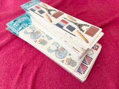 Lot of 100 vintage Frances Meyer Stickers Sheets. Factory sealed. Scrapbooking