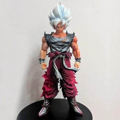 28cm Dragon Ball Son Goku Action Figure – White Hair Super Saiyan PVC Model Stat
