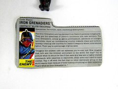 G.I. Joe Iron Grenadier 1988 Action Figure 3.75″ w/ File Card And Weapon