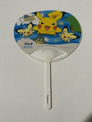 Vintage Pokemon ANA Jet Hand Fan 2004 Nippon Airways Japanese