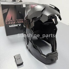 Iron Man Autoking Full Black MK5 Helmet Electronic Voice Activated Cosplay Mask