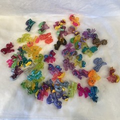 My Little Pony Blind Bag Lot of 47 Mini 2″ MLP Figures w/ Glitter & Transparent